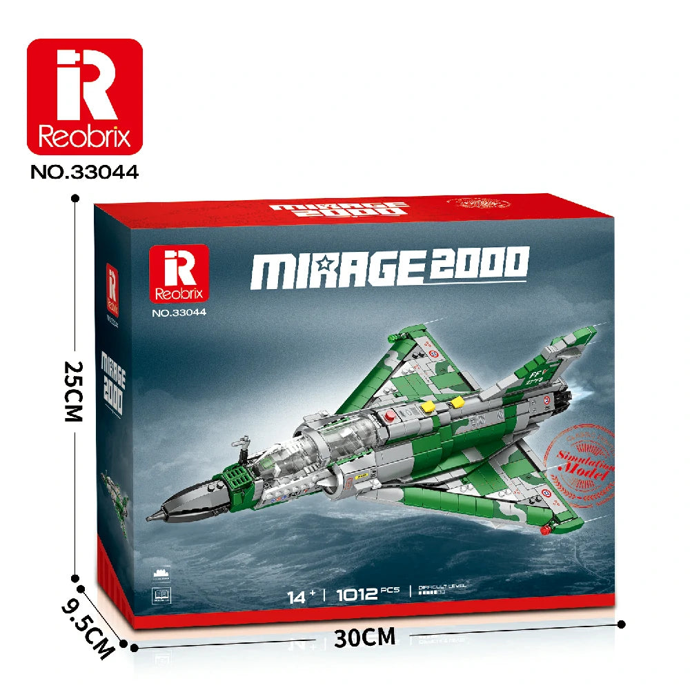 Reobrix 33044 Mirage 2000 Fighter Jet Building Block Set 1012pcs-Reobrix-Bricking Lebanon
