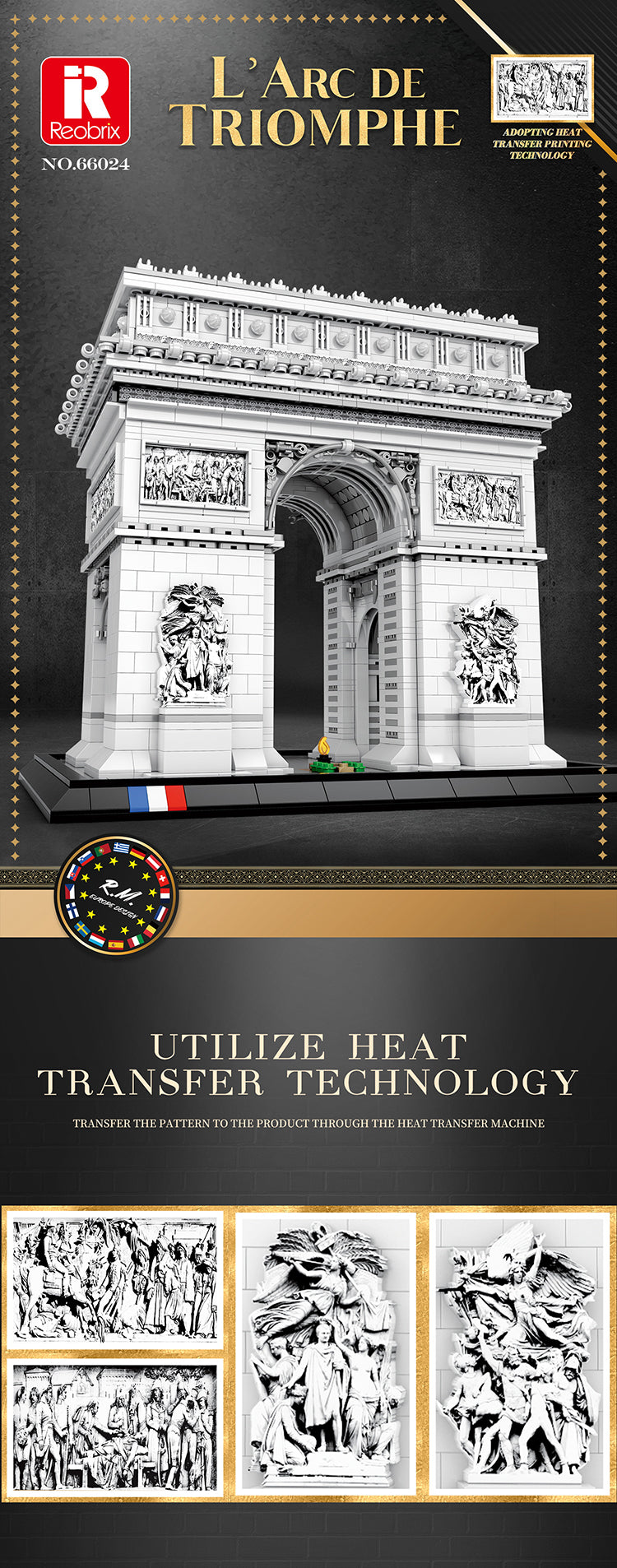 Reobrix L'Arc de Triomphe Paris Architecture Building Set-Reobrix-Bricking Lebanon