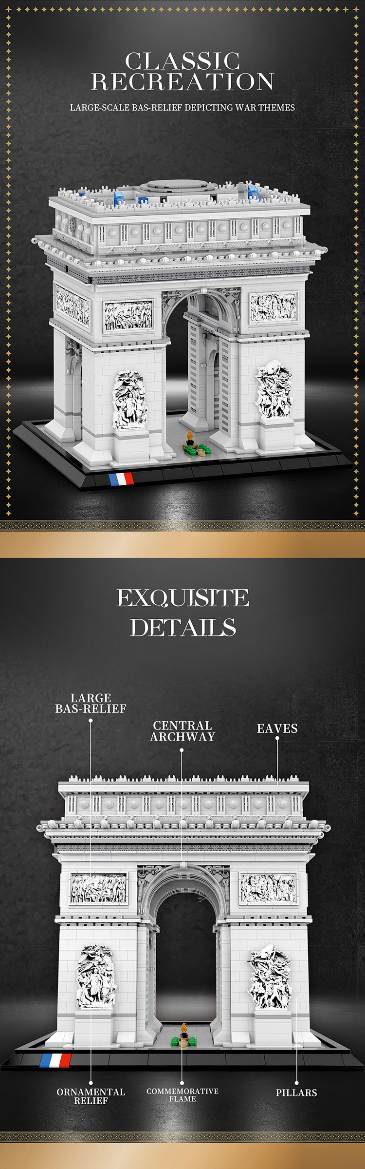 Reobrix L'Arc de Triomphe Paris Architecture Building Set-Reobrix-Bricking Lebanon