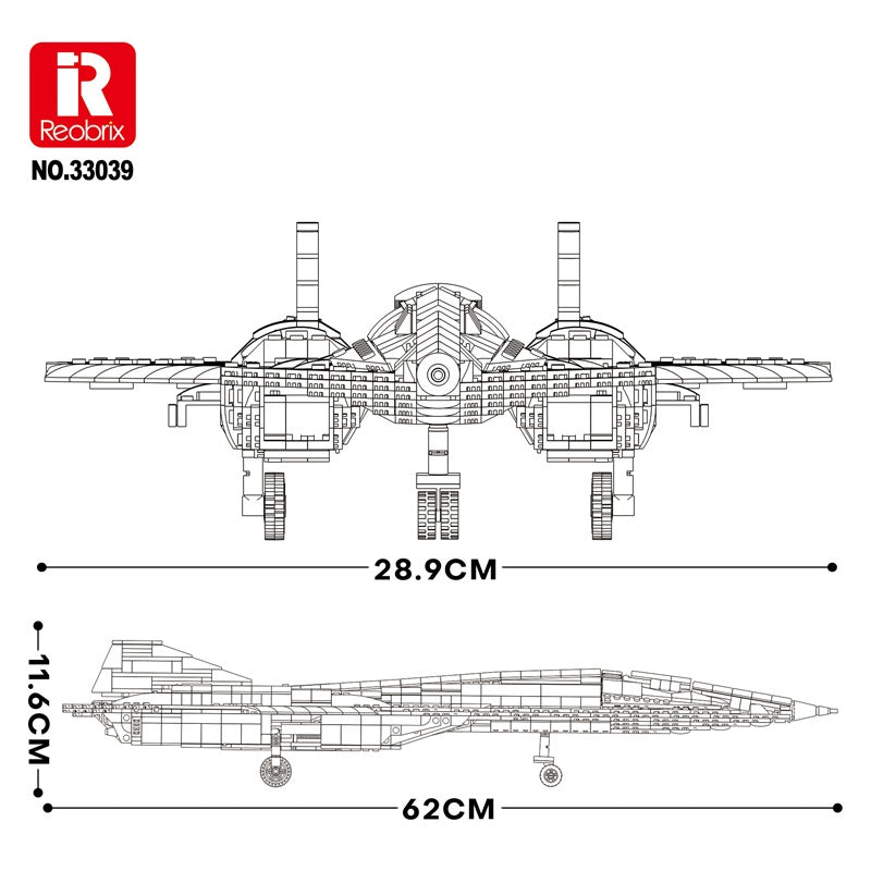 Reobrix SR-72 Hypersonic Reconnaissance Aircraft Military Building Block Set-Reobrix-Bricking Lebanon