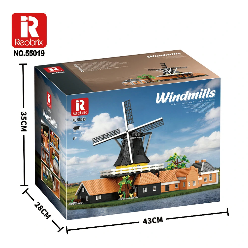 Reobrix Windmills Building Set - Creator ABS Plastic - 55019