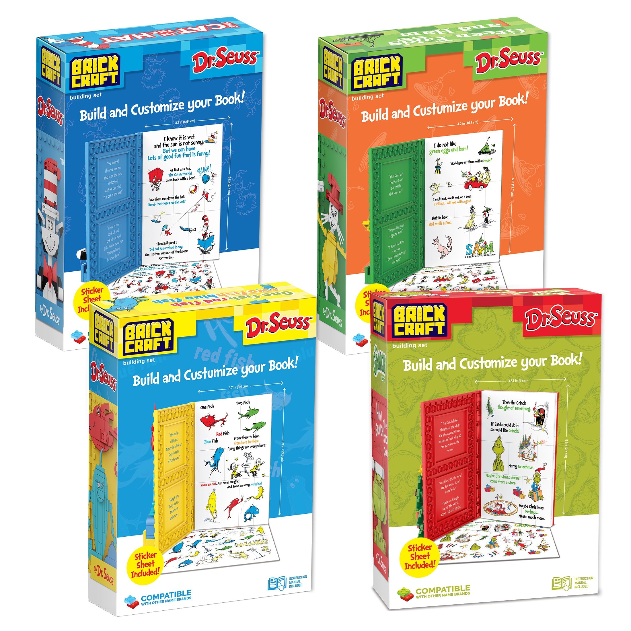 Dr. Seuss - Storytime Book Building Set Bundle