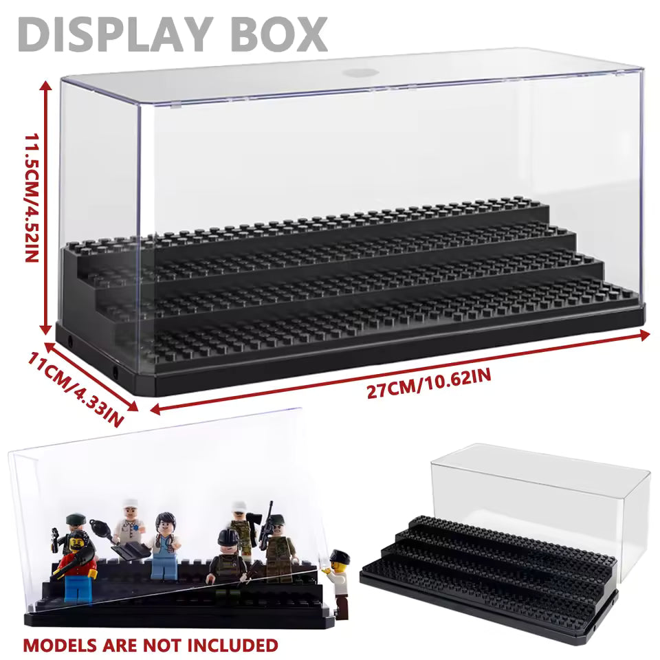 LEGO Compatible Minifigure Display Case with Stackable Layers