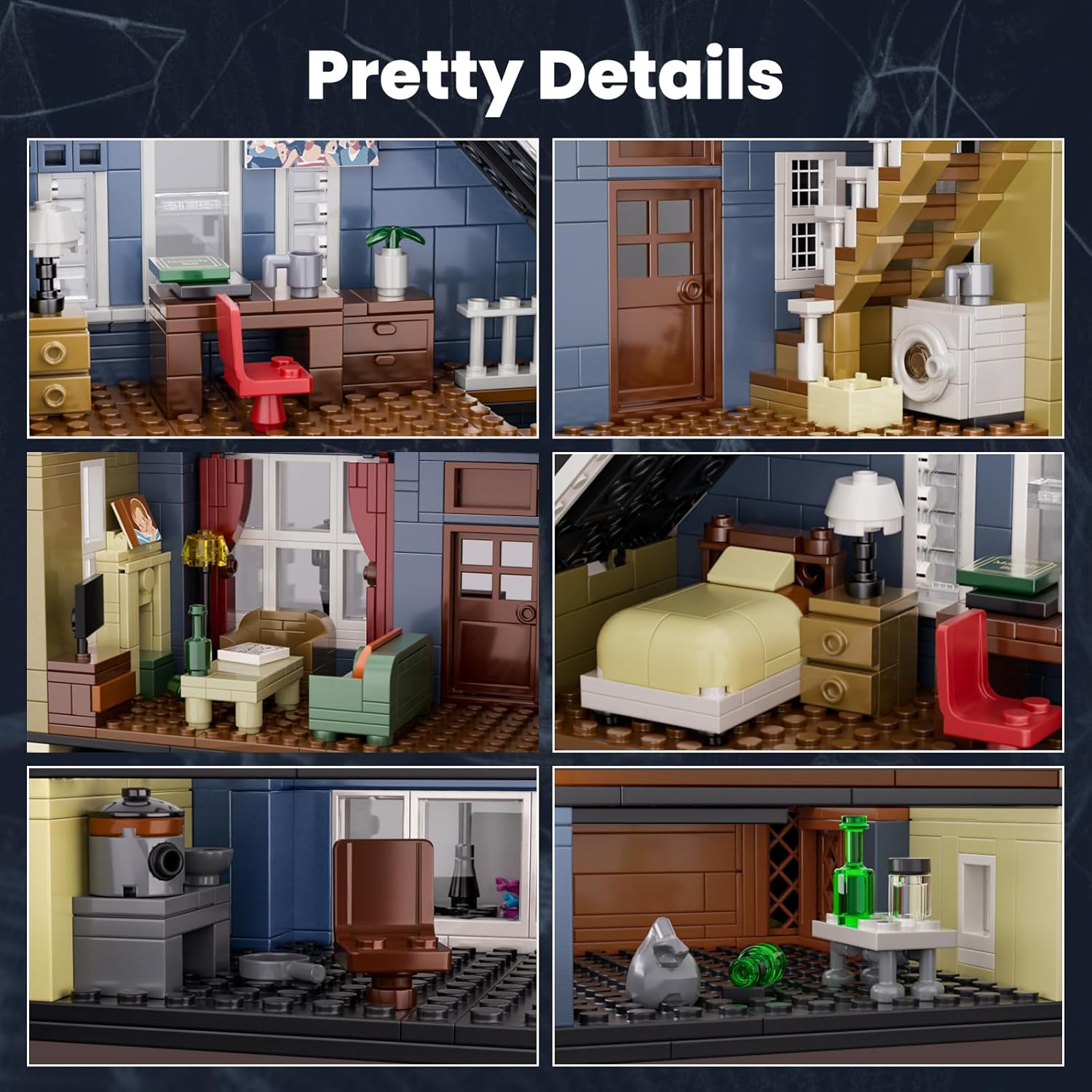Shame House Building Blocks, Gallagher House TV Series Frank Fiona Creative Toys Set Compatible with Lego, Gift Decor for Fans 18+ Adult (1058 PCS)