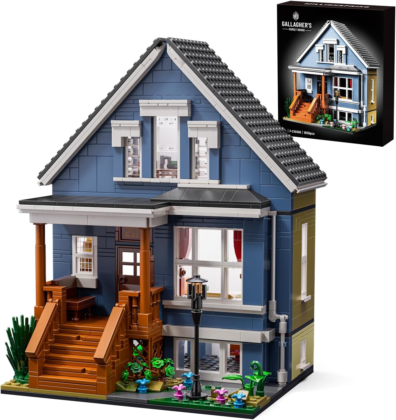 Shame House Building Blocks, Gallagher House TV Series Frank Fiona Creative Toys Set Compatible with Lego, Gift Decor for Fans 18+ Adult (1058 PCS)