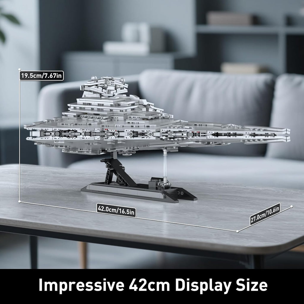 WBBW MOC Imperial-Class Destroyer Model - 1845-Piece Spaceship Set - JG073