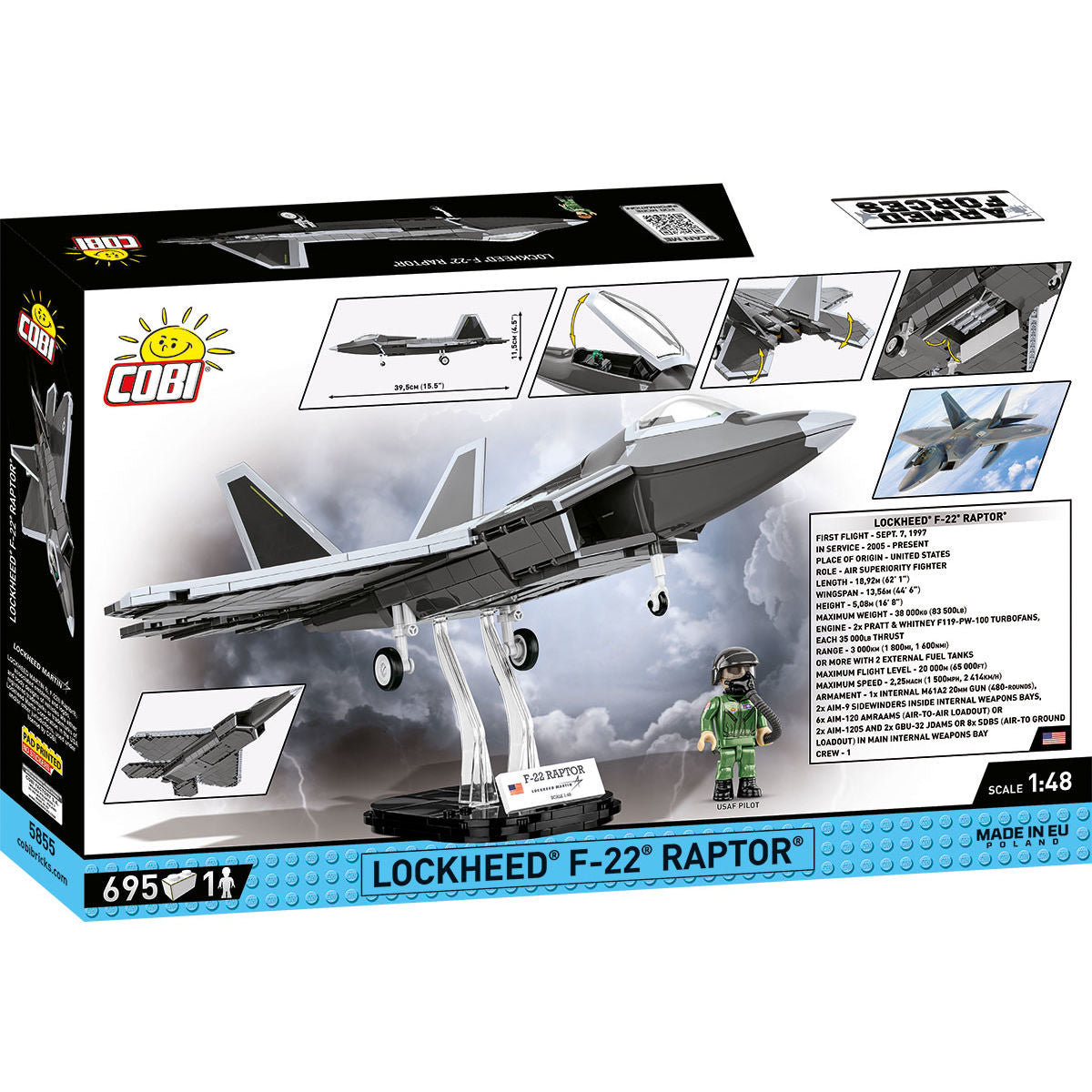 COBI- Lockheed F-22 Raptor Fighter Jet - Set 5855