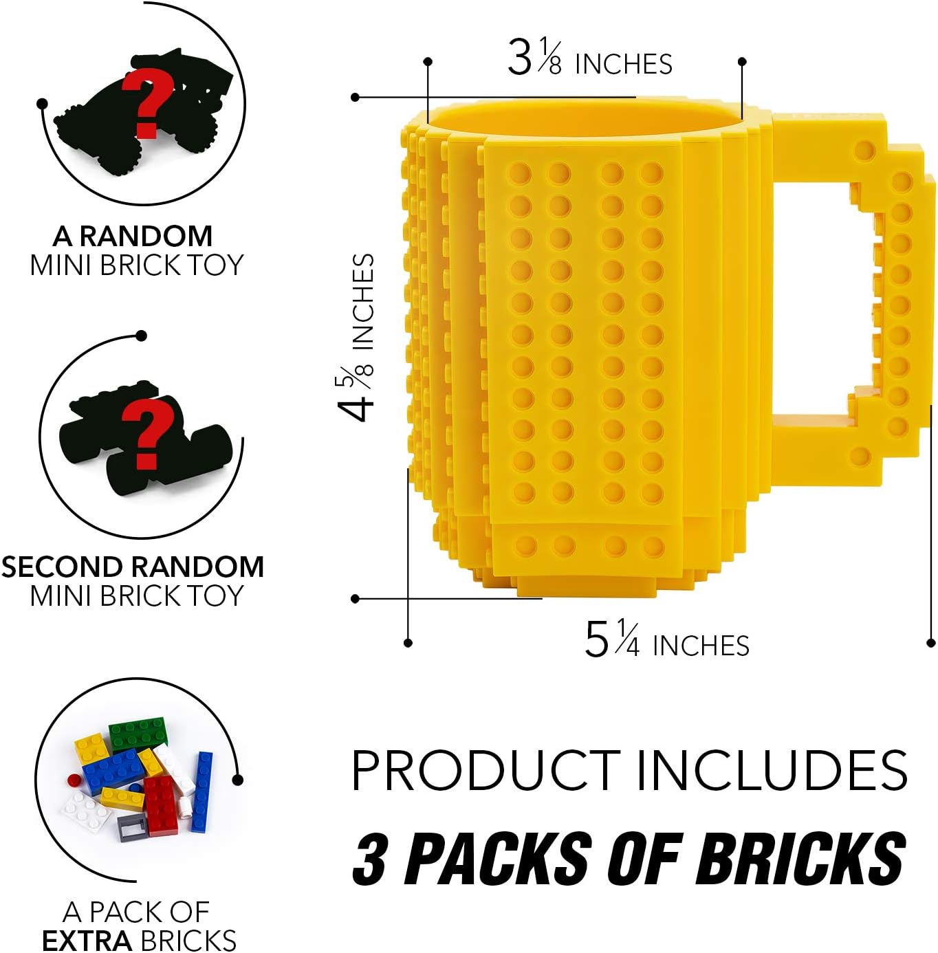 Bricking Studded Mug (Yellow)