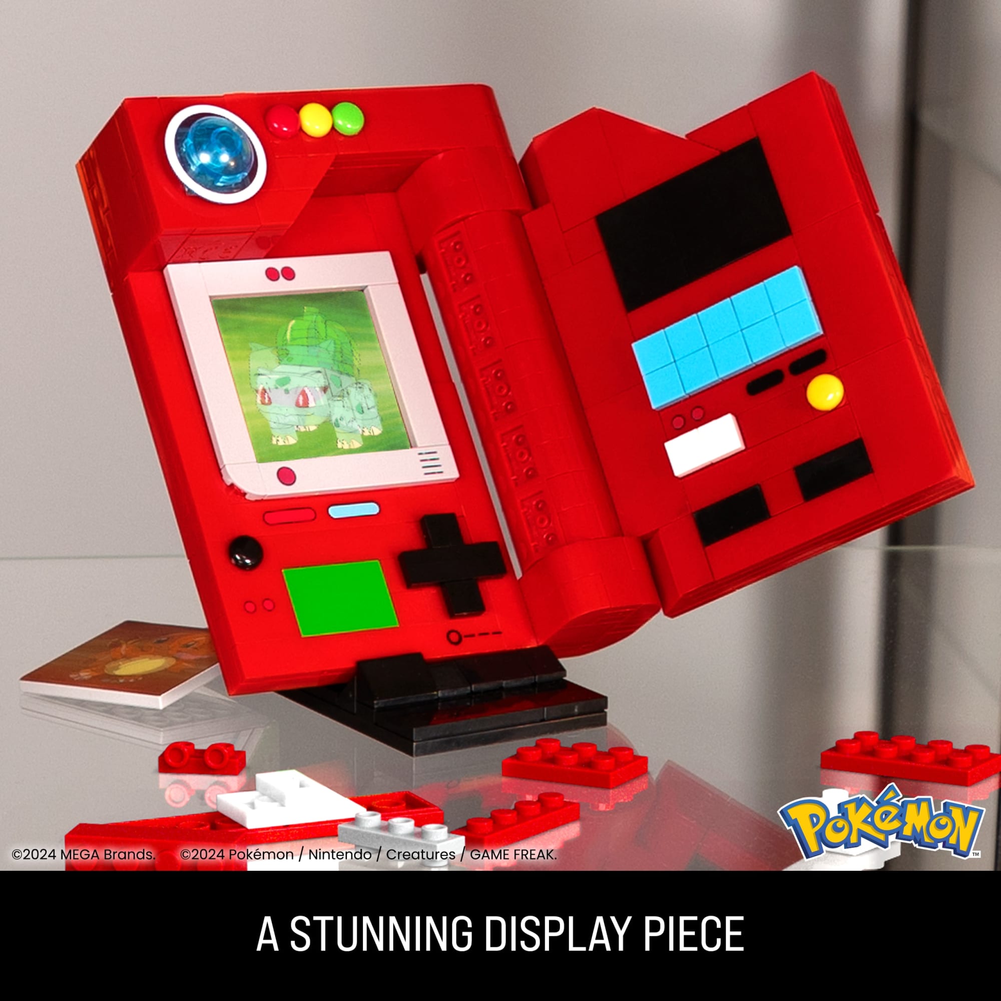 Premium MEGA Pokémon Kanto Region Pokédex Building Kit with Light