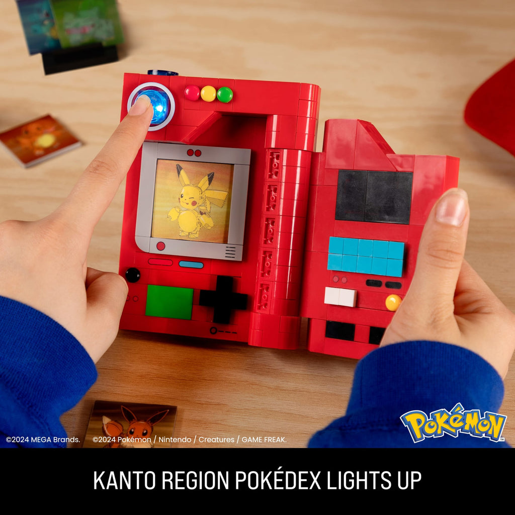 Premium MEGA Pokémon Kanto Region Pokédex Building Kit with Light
