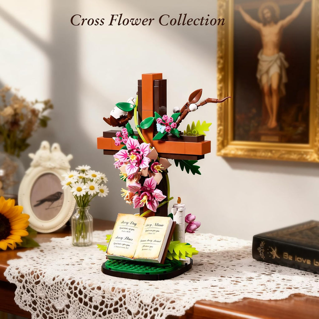 JMSHIDAI Flower Cross of Jesus F-C10398