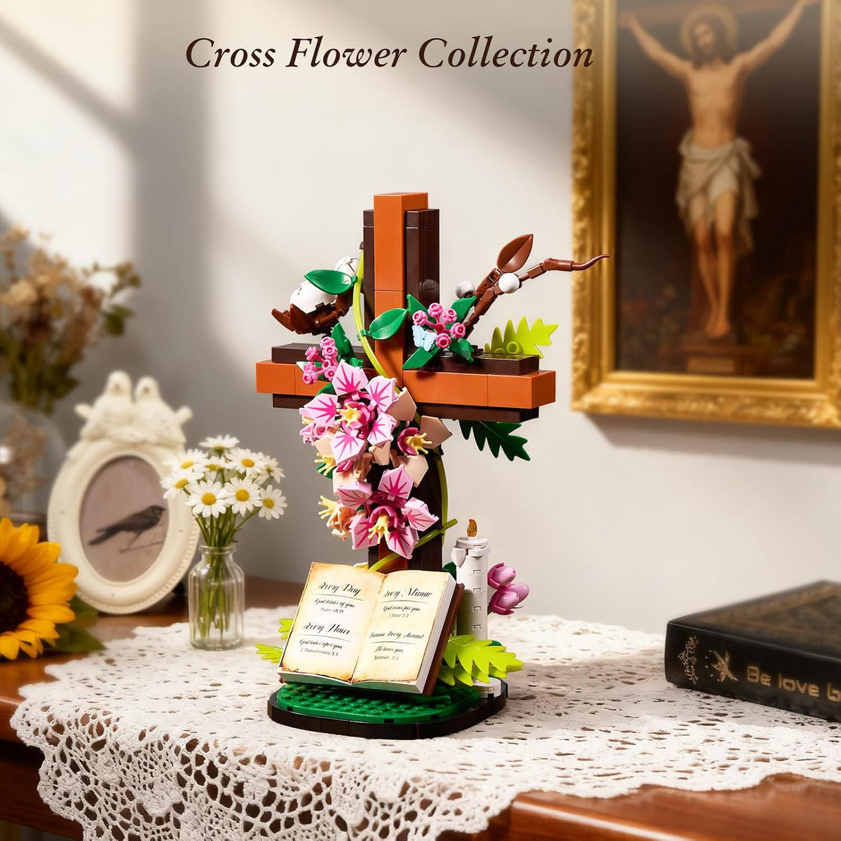 JMSHIDAI Flower Cross of Jesus F-C10398