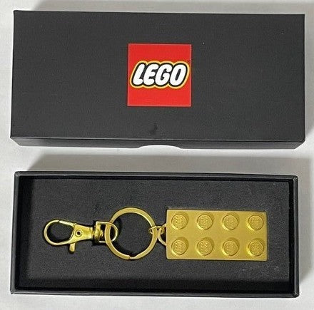 Lego 2x4 Golden Plate Keychain