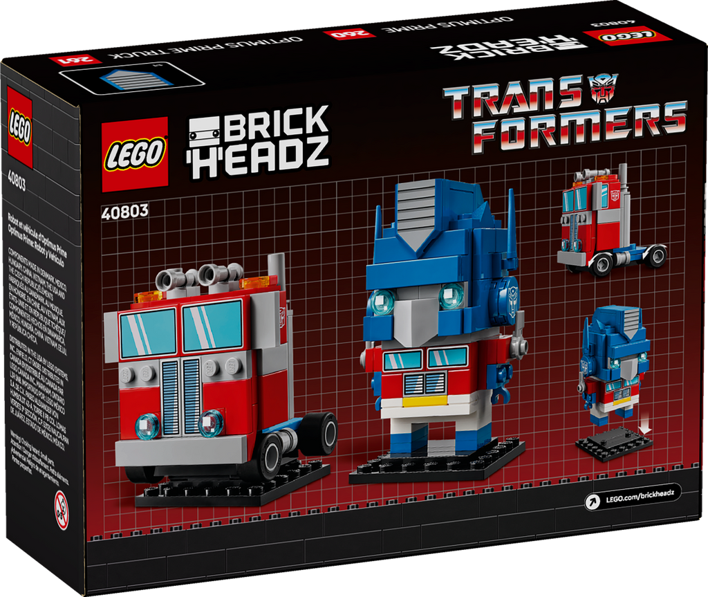 LEGO BrickHeadz Optimus Prime Robot & Vehicle 40803