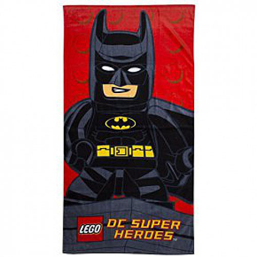 LEGO DC Super Heroes and Batman Minifigure Towel, 75 x 140 cm