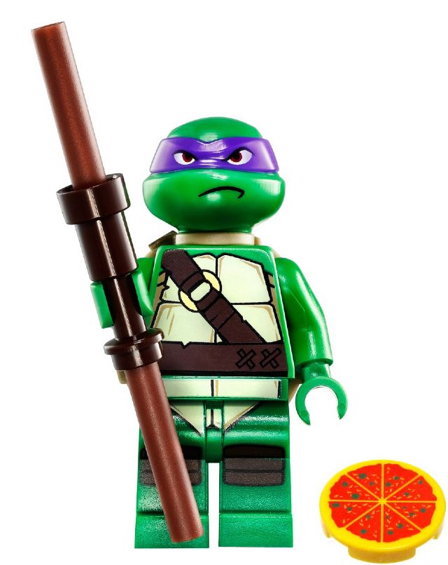 LEGO Donatello with Weapon and Pizza - Ninja Turtles Minifigure