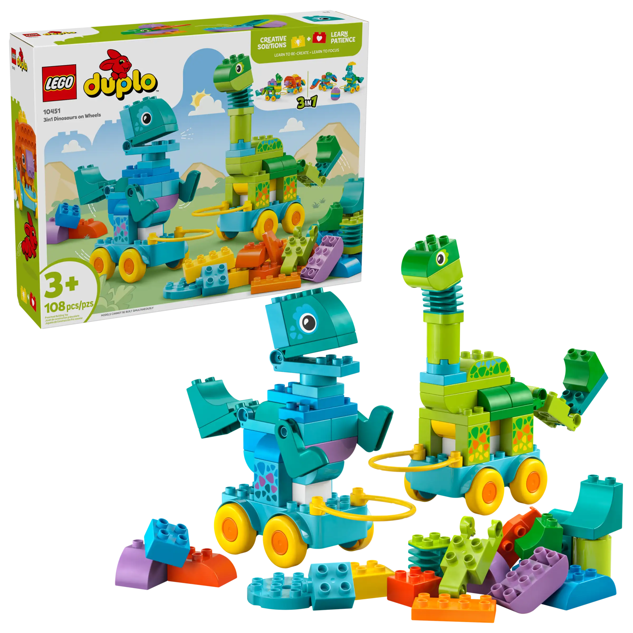 LEGO Duplo 3 in 1 Dinosaurs on Wheels