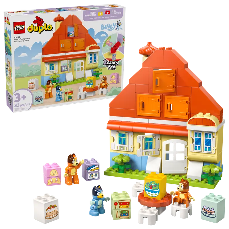 LEGO Duplo Bluey - Bluey's Family House with Memory Game