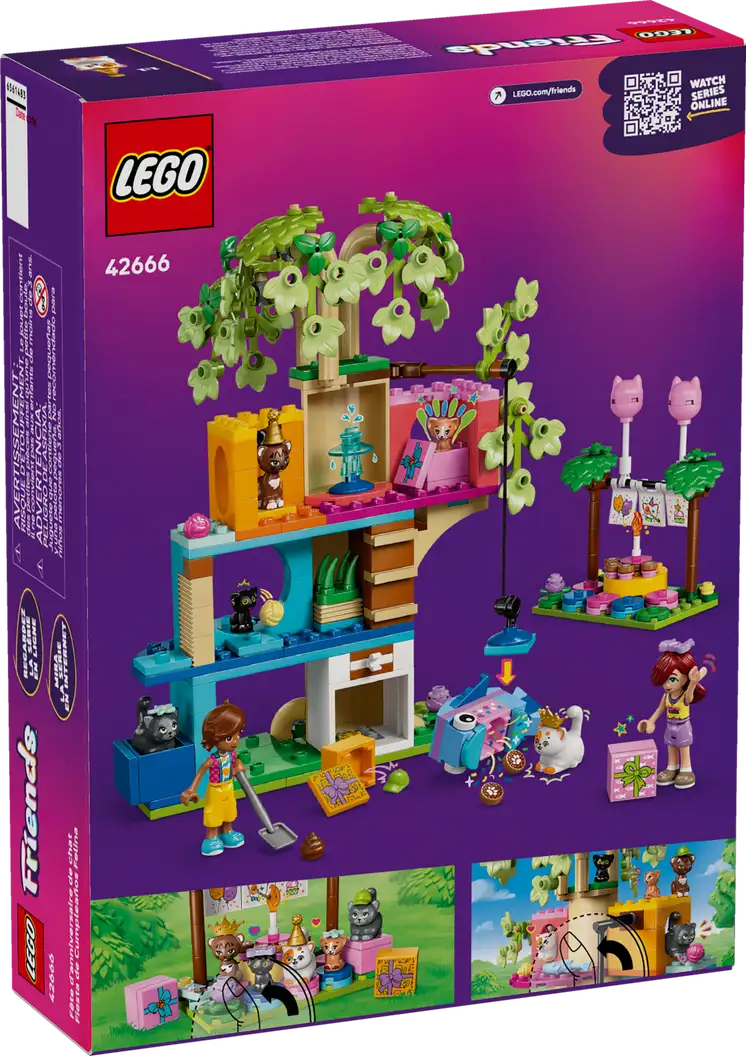 Lego Friends Cat Birthday Party & Tree House