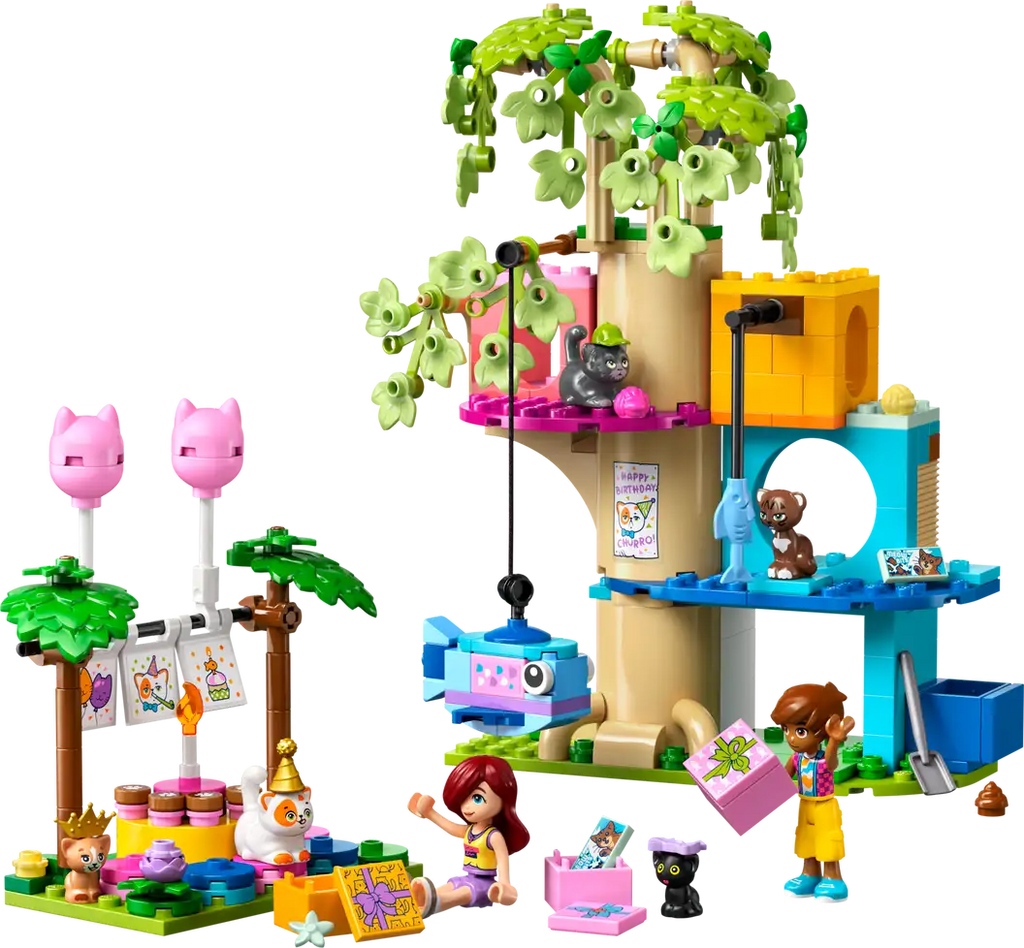 Lego Friends Cat Birthday Party & Tree House