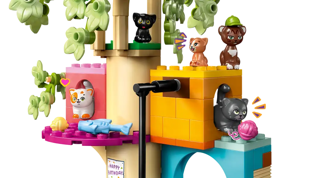 Lego Friends Cat Birthday Party & Tree House