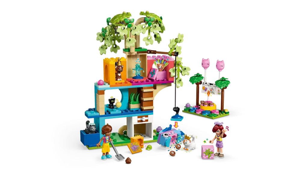 Lego Friends Cat Birthday Party & Tree House