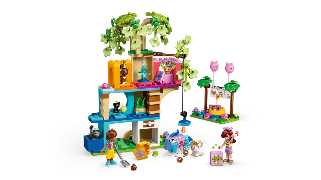 Lego Friends Cat Birthday Party & Tree House