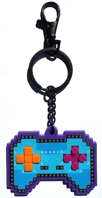 LEGO Game Controller Key Chain - Dark Purple with Black Chain (Bag Charm)