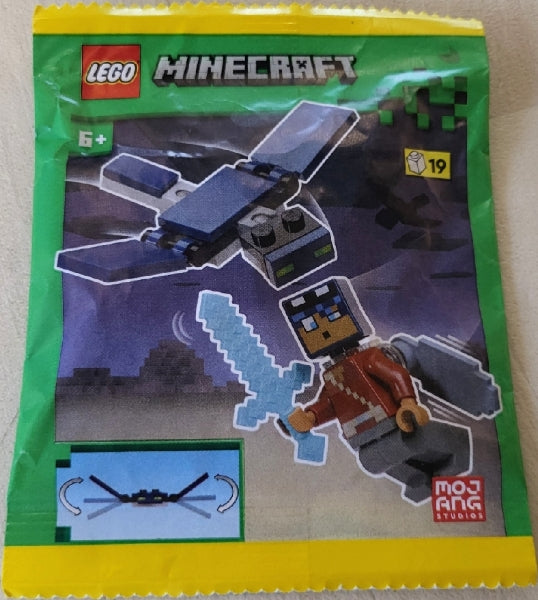 LEGO Hero with Elytra and Phantom Paper Bag