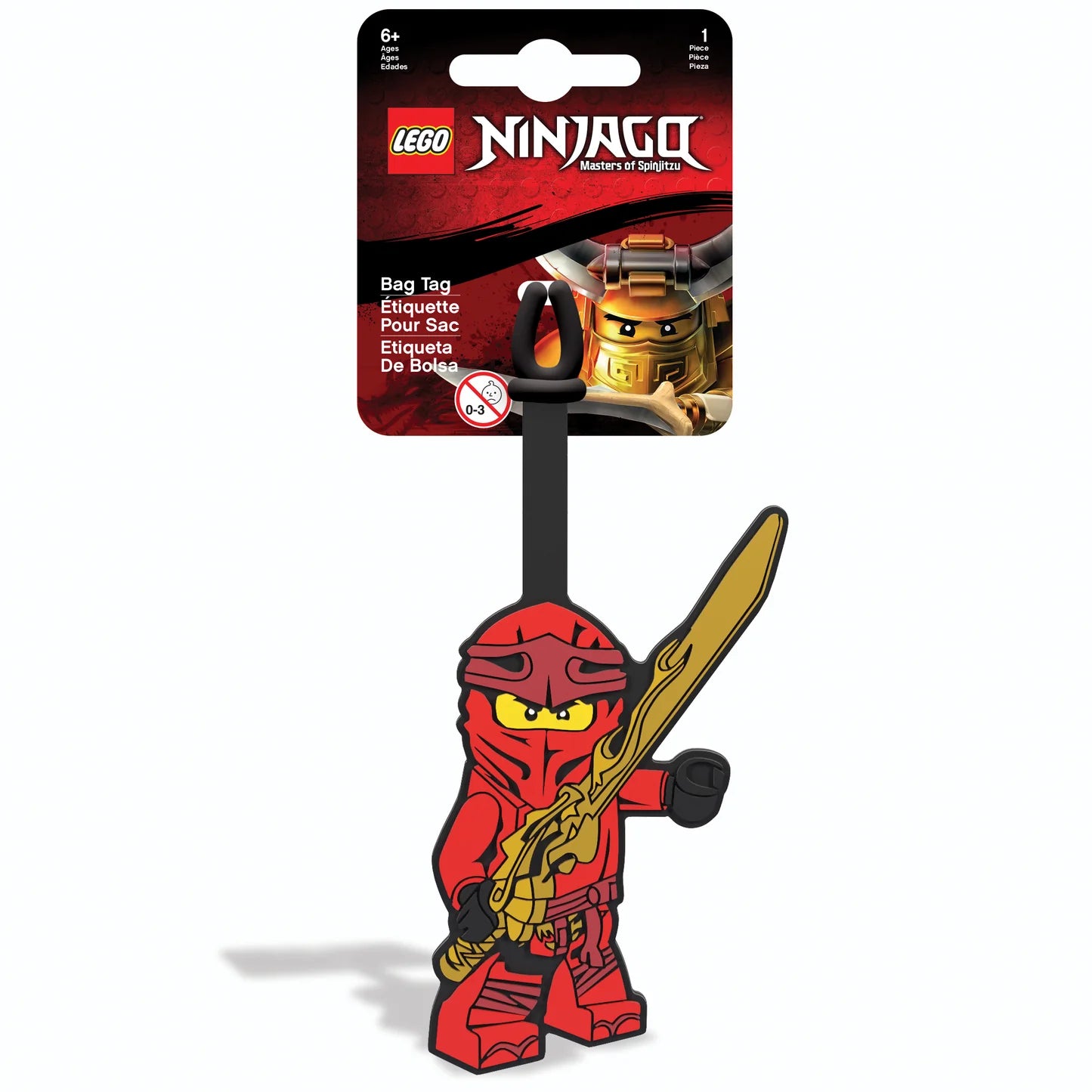 LEGO Luggage Tag, Ninjago Legacy Kai RED TAG
