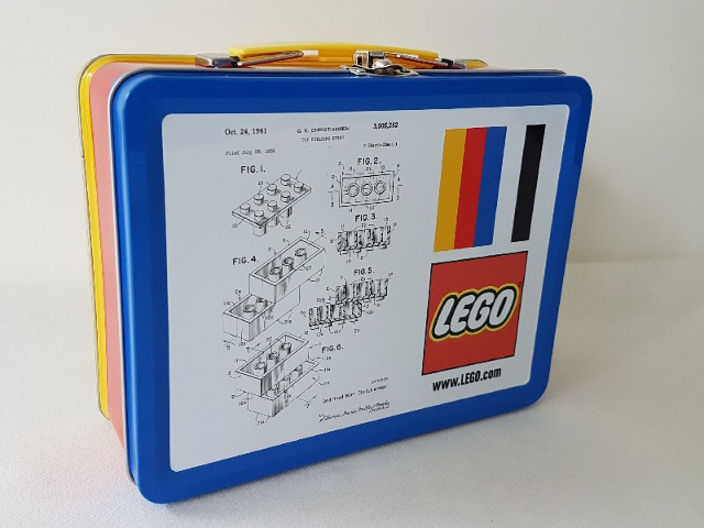 LEGO Lunch Box Tin with 2 x 4 Brick Patent