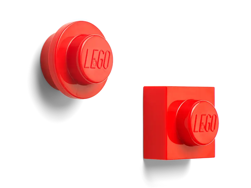 LEGO Magnet Set, Iconic Plate blister pack red