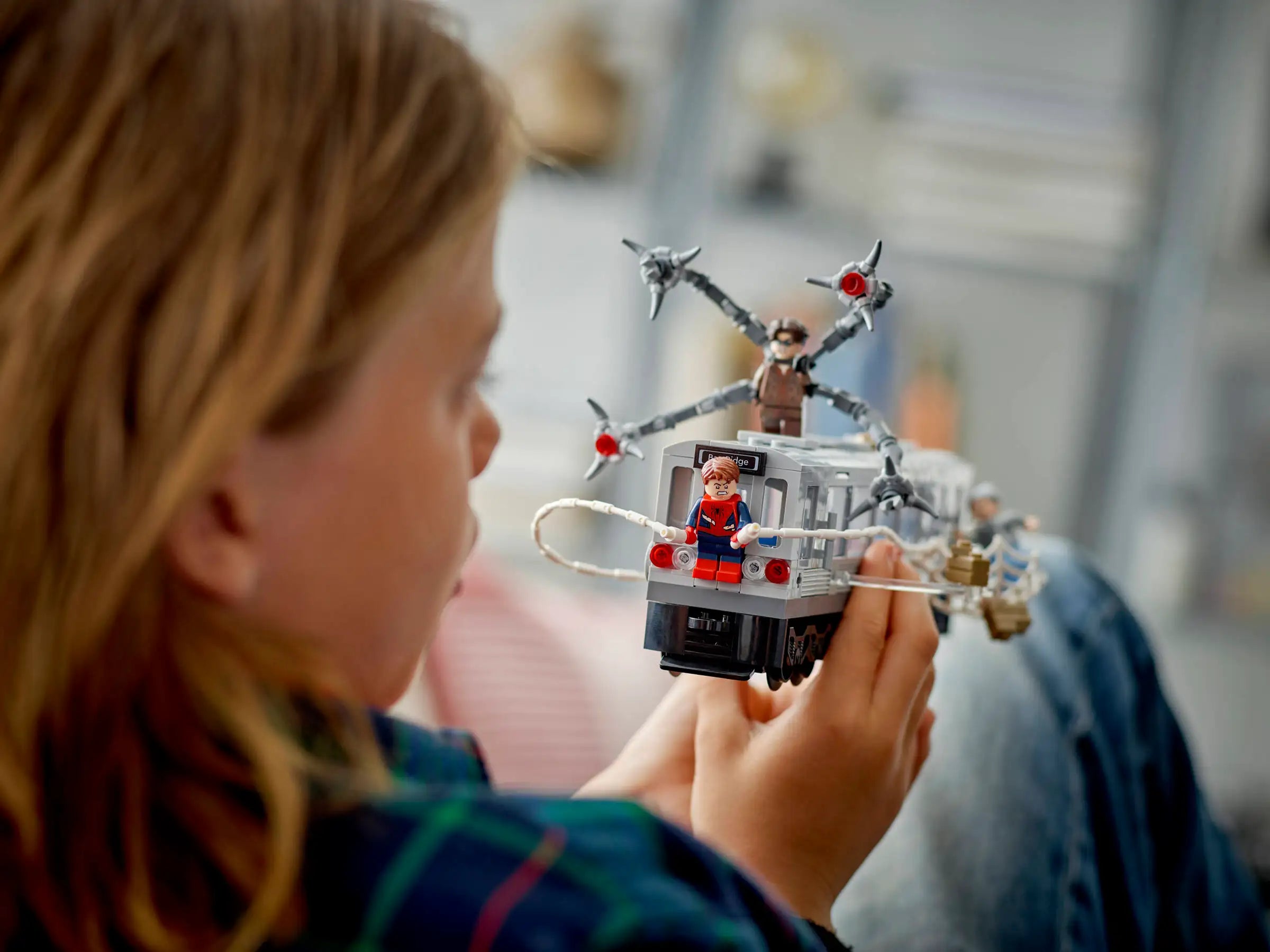 Lego Marvel Super Heroes Spider Man versus Doc Ock Subway Train Scene