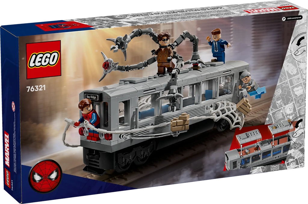 Lego Marvel Super Heroes Spider Man versus Doc Ock Subway Train Scene