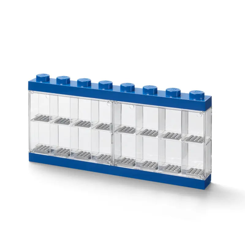 LEGO Minifigure Display Case 16 (8 knob) Blue