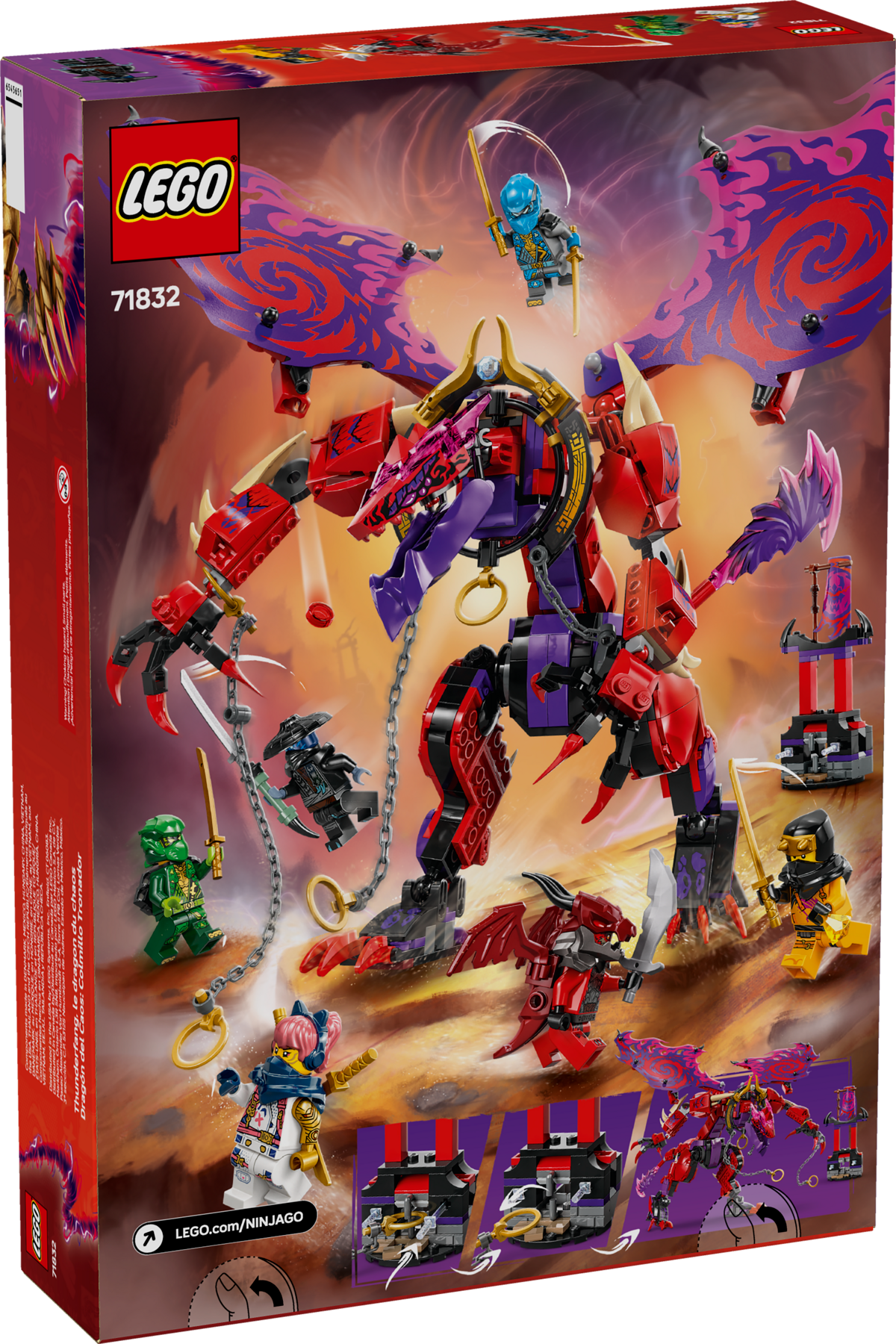 LEGO NINJAGO Thunderfang Dragon of Chaos 71832