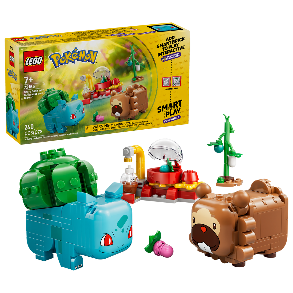 LEGO Pokémon SMART Play Berry Bash with Bulbasaur and Bidoof 72155