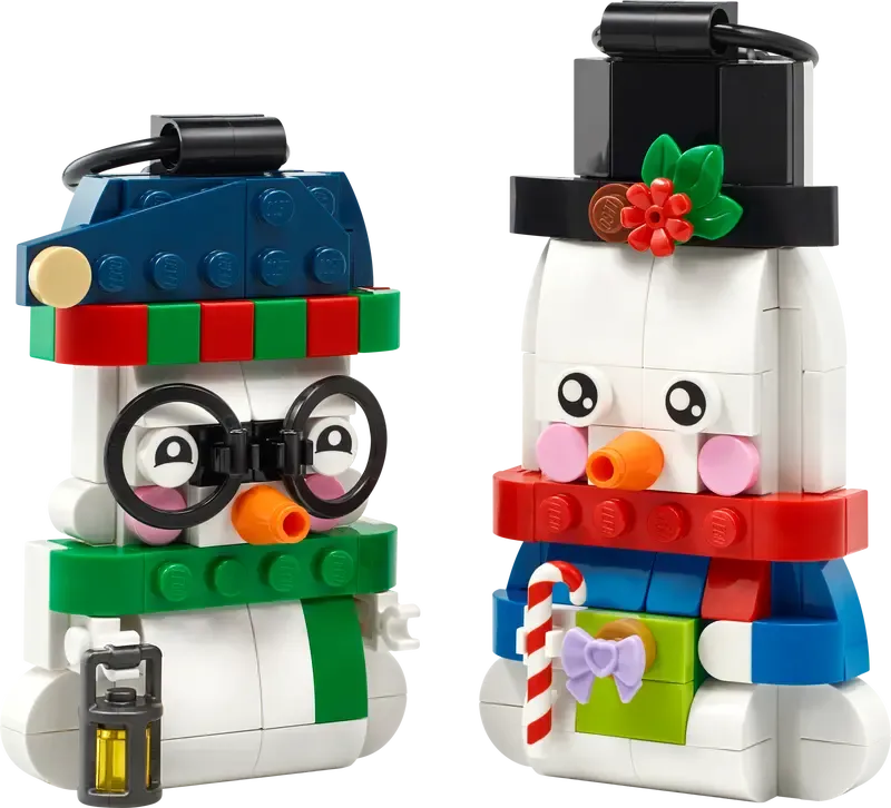 LEGO Snowman Ornaments-Bricking Lebanon