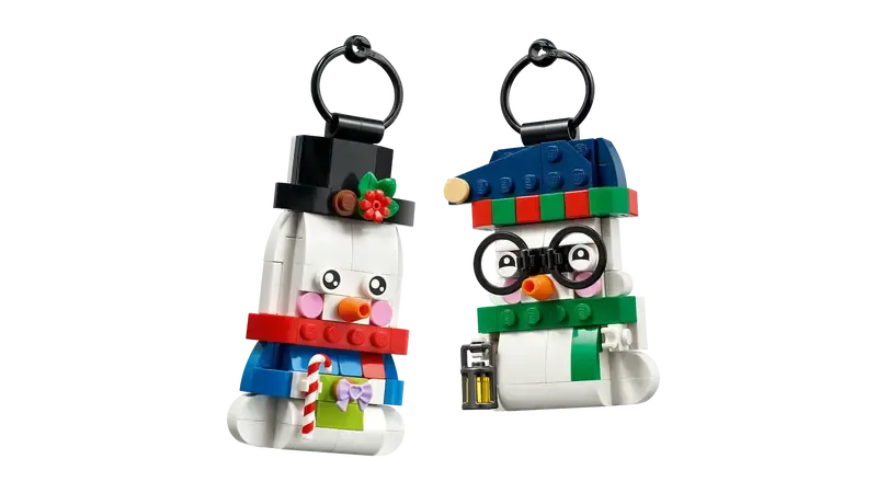 LEGO Snowman Ornaments-Bricking Lebanon