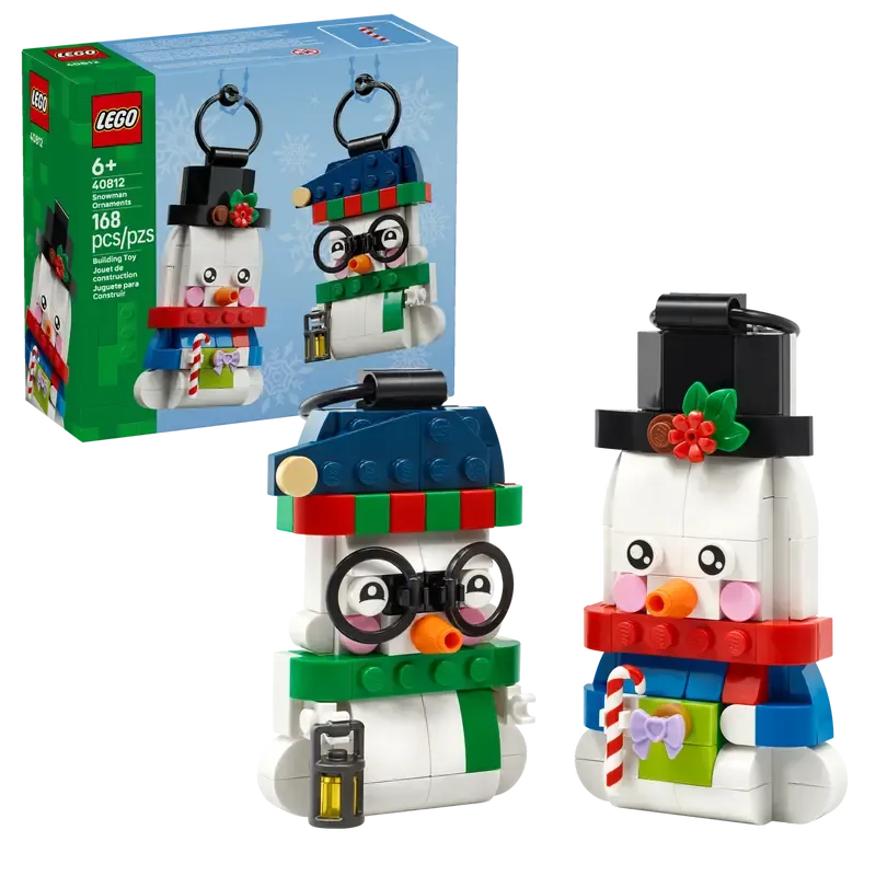 LEGO Snowman Ornaments-Bricking Lebanon