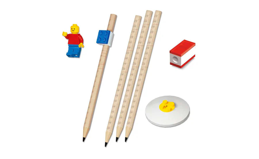 LEGO Stationery Set, 7 Piece with Minifigure