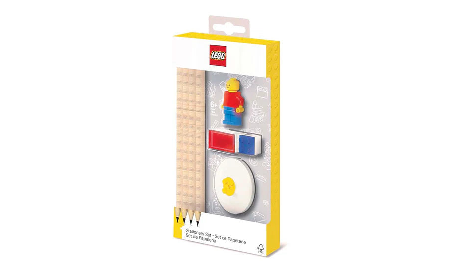 LEGO Stationery Set, 7 Piece with Minifigure