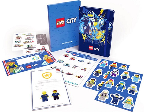 LEGO Stationery Set, City Notebook and Stickers