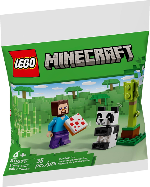 LEGO Steve and Baby Panda Polybag