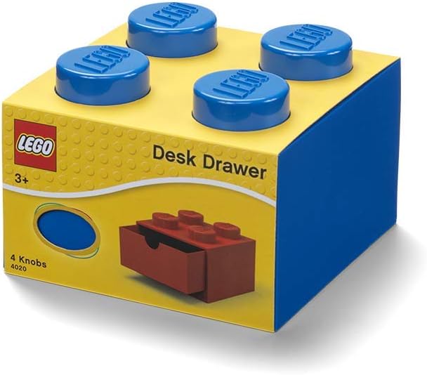 Lego Storage 2x2 Brick Desk Drawer (Blue)
