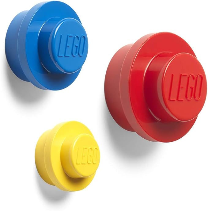 LEGO Wall Hanger Set (Blue, Yellow, Red)