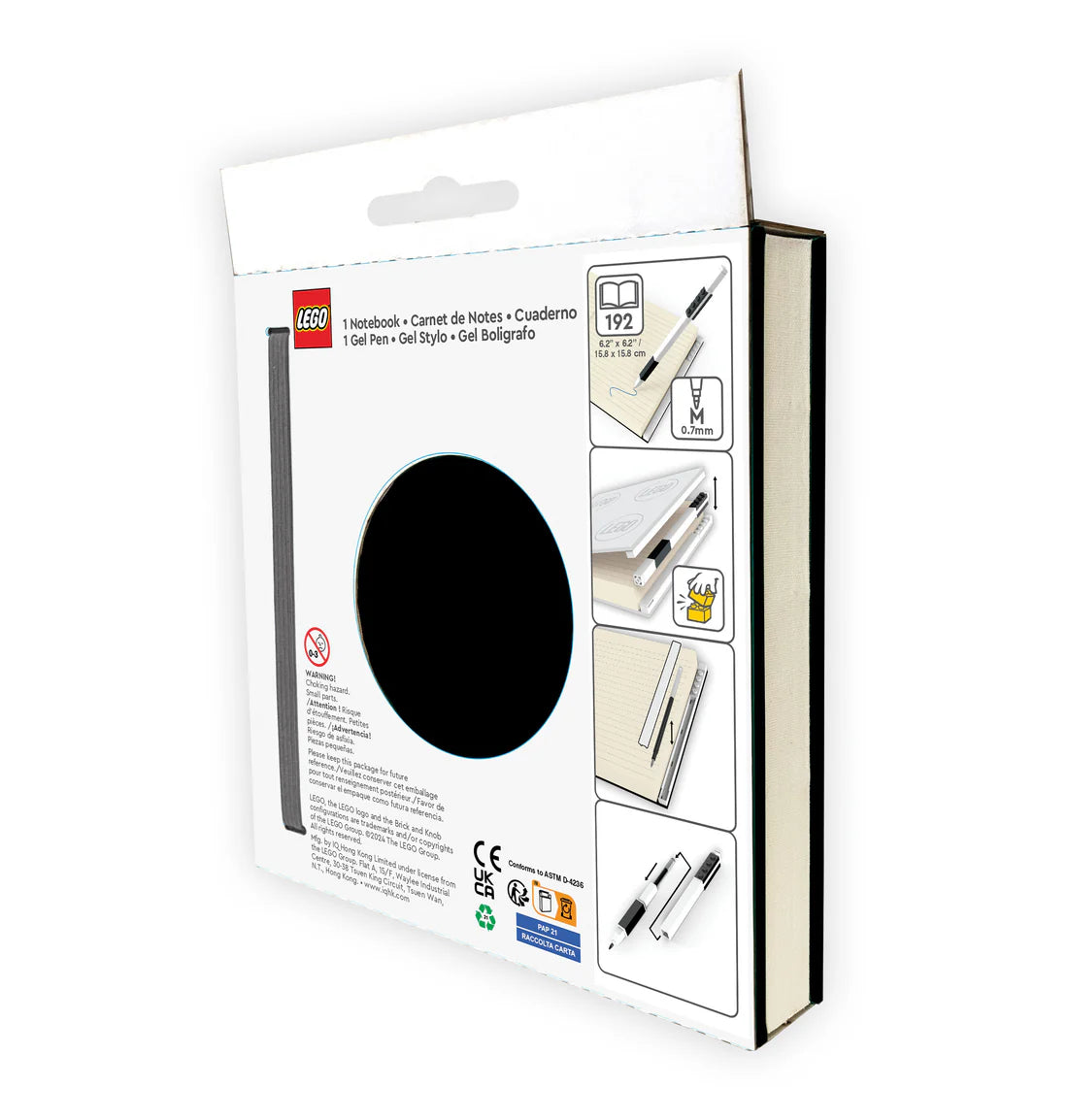 LEGO® Locking Notebook with Gel Pen Black - in Box