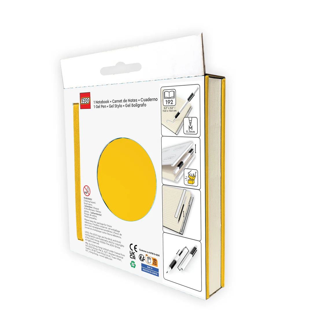 LEGO® Locking Notebook with Gel Pen Yellow - in Box