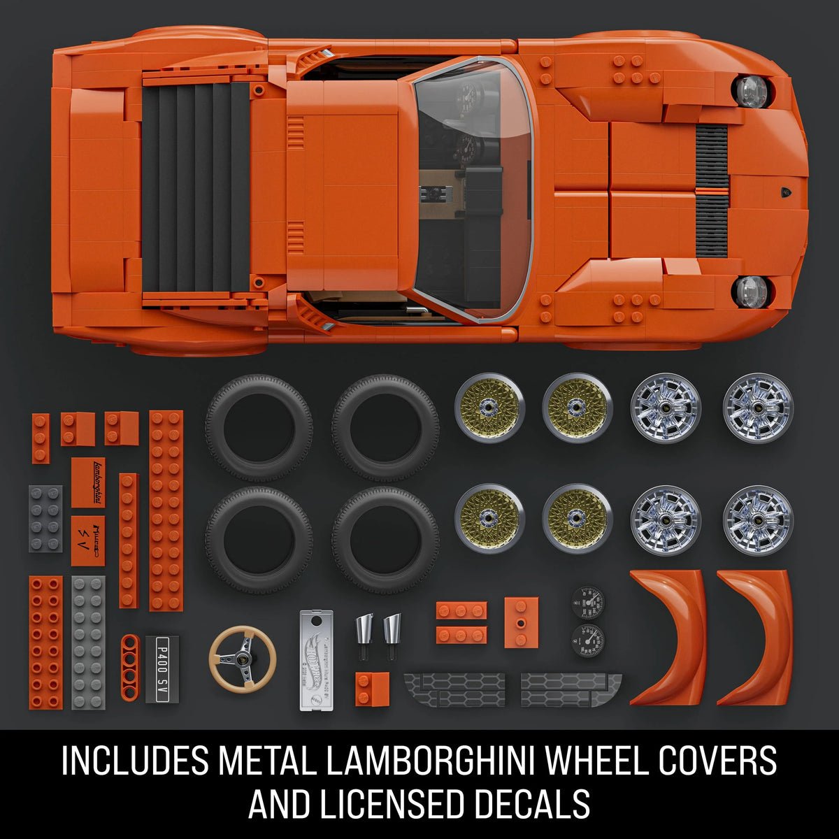 Mattel Brick Shop Hot Wheels '71 Lamborghini Miura P400 SV 1523 Pieces