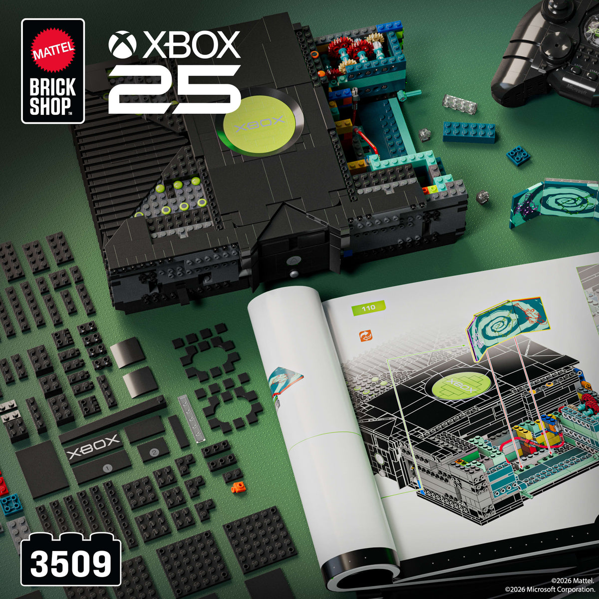 Mattel Brick Shop Microsoft Xbox Building Kit 3509 Pieces